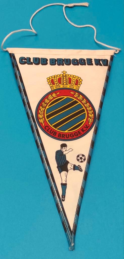 Club Brugge KV 80s voetbal prachtige vintage vlag, Diversen, Vlaggen en Wimpels, Zo goed als nieuw, Ophalen of Verzenden