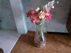 2 mooi vazen 1 zeer grote + bloemen + 1 kristale, Antiek en Kunst, Ophalen of Verzenden