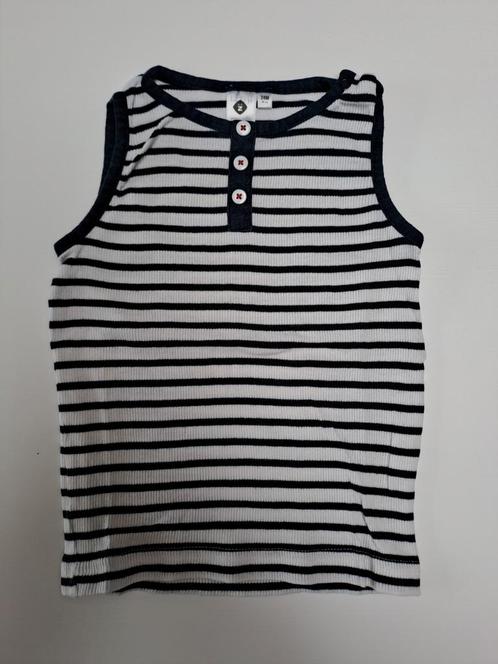 Mt 86 Donkerblauw wit gestreept onderhemdje, Kinderen en Baby's, Babykleding | Maat 86, Gebruikt, Jongetje, Nacht- of Onderkleding