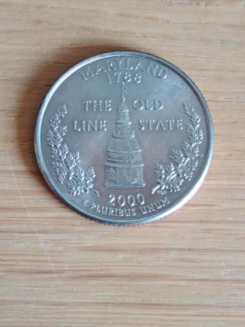 MARYLAND 1/4 Dollar 2000 P - USA, Postzegels en Munten, Munten | Amerika, Losse munt, Noord-Amerika, Ophalen of Verzenden