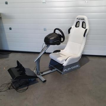 Playseat wit leer + Thrustmaster T300 RS GT beschikbaar voor biedingen