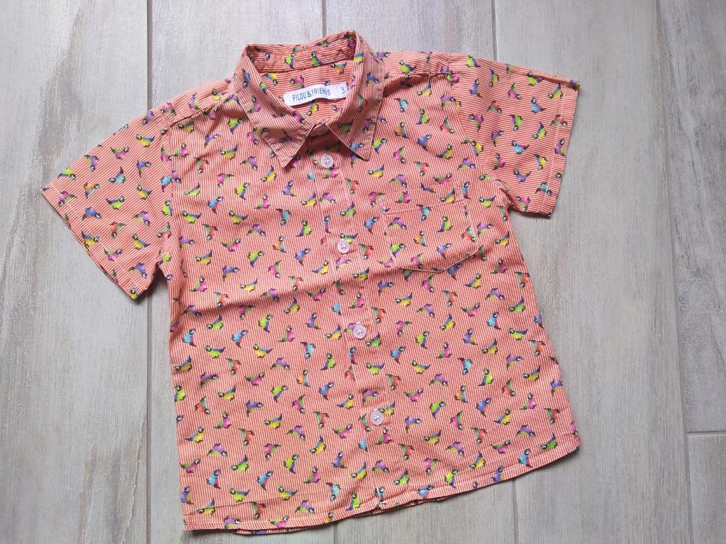 ★ M98 - Zomerhemd Filou & Friends, Kinderen en Baby's, Kinderkleding | Maat 98, Overhemd of Blouse, Filou & Friends, Ophalen of Verzenden