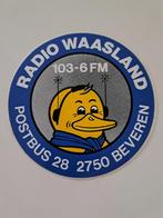 Vintage Sticker - Radio Waasland - Postbus 28 - Beveren, Film, Tv of Omroep, Ophalen of Verzenden, Zo goed als nieuw