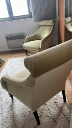 Vintage fauteuils, Huis en Inrichting, Fauteuils, Gebruikt, Stof, 75 tot 100 cm, 50 tot 75 cm