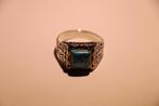 925 zilveren herenring, Handtassen en Accessoires, Ringen, 20 of groter, Blauw, Heer, Nieuw