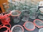 28 weck steriliseer bokalen, potten glas, Casserole, Bidon ou Boîte, Comme neuf, Enlèvement ou Envoi, Verre