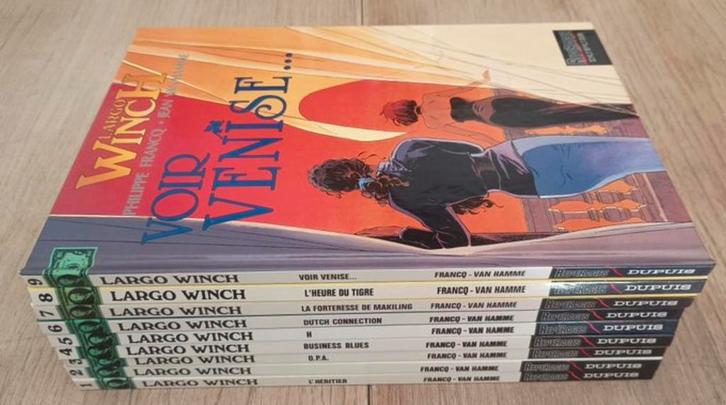 Largo winch - 1 à 9 - Eo Re - Van Hamme - Francq, Boeken, Stripverhalen, Gelezen, Ophalen of Verzenden