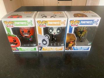 3 Funko Pop  - Fortnite - 513 / 515 / 617  beschikbaar voor biedingen