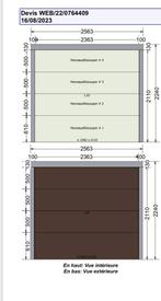 Porte sectionnelle motorisée neuve couleur bois (2,35/2,105), Bricolage & Construction, 150 à 225 cm, Autres types, Bois, 225 cm ou plus