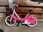 meisjesfiets 14inch, Fietsen en Brommers, Fietsen | Kinderfietsjes, Ophalen, Zo goed als nieuw, Zijwieltjes