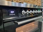 🔥 Poêle de luxe Boretti 90 cm noir brillant four 300 degrés, Electroménager, Cuisinières, Comme neuf, 5 zones de cuisson ou plus