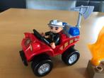 Duplo lego brandweercommandant in auto, Duplo, Ophalen of Verzenden, Zo goed als nieuw