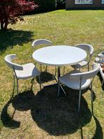 Tafel + stoelen, Ophalen