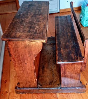 Schoolbank vintage early 20e eeuw  beschikbaar voor biedingen