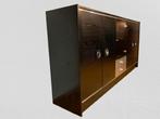 Credenza toegeschreven aan Willy Rizzo voor Sabot Italia, Gebruikt, Met deur(en), Glas, Ophalen of Verzenden