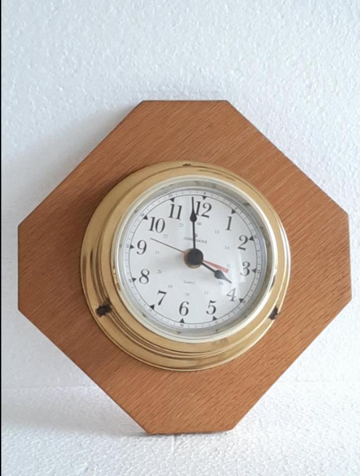 Junghans - Scheepsklok - Hout, messing, Antiek en Kunst, Antiek | Porselein, Ophalen of Verzenden