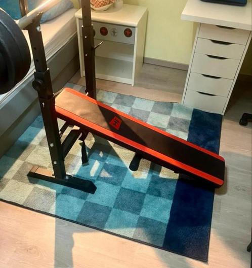 Hop-sport halterbank HS 1080 Opvouwbaar, Sport en Fitness, Fitnessapparatuur, Zo goed als nieuw, Overige typen, Metaal, Ophalen