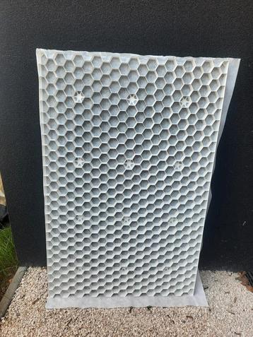 Grindrooster wit kunststof met worteldoek 119x80 cm, dikte 3, Tuin en Terras, Ophalen, Nieuw, Wit