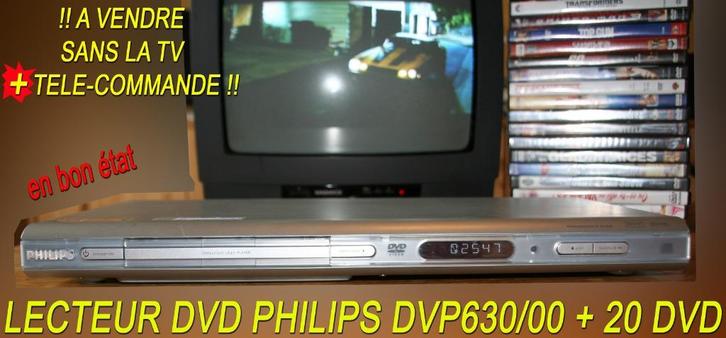 lecteur dvd philips + 20 dvd, Audio, Tv en Foto, DVD spelers, Gebruikt, Dvd-speler, Philips, Ophalen