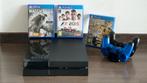 Playstation 4 + 2 controllers/lader + 3 spellen, Games en Spelcomputers, Spelcomputers | Sony PlayStation 4, Ophalen, Gebruikt