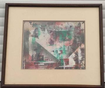 gouache abstrait signe marcel delmotte beschikbaar voor biedingen