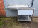 RVS spoeltafel 140x75cm GGM GASTRO, Ophalen, Gebruikt, Wassen en Drogen