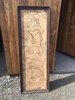 Grote  panoramische kader met oud borduurwerk, Enlèvement