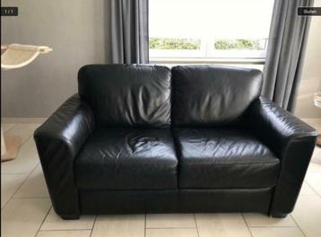Zwart leren 2 zit beschikbaar voor biedingen