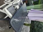 Tuintafel + 4 stoelen, Tuin en Terras, Ophalen, Gebruikt, Inklapbaar
