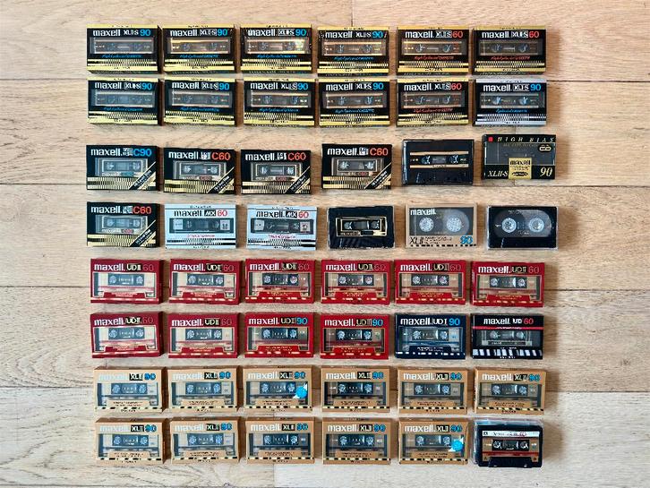 Magnifique collection cassettes audio Maxell, CD & DVD, Cassettes audio, Neuf, dans son emballage, Vierge, 26 cassettes audio ou plus