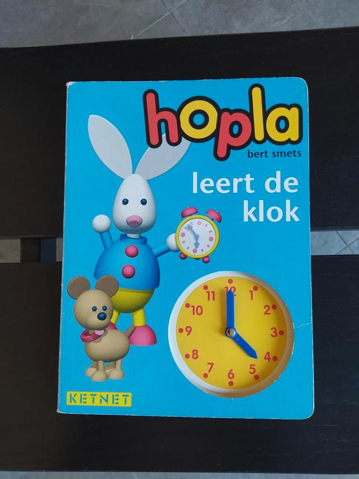 Boek Hopla leert de klok., Boeken, Kinderboeken | Kleuters, Gelezen, Ophalen of Verzenden