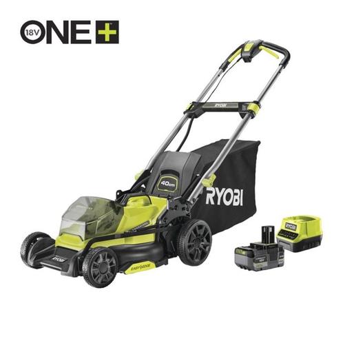 Ryobi Brushles 18V One/40cm grasmaaier, Tuin en Terras, Grasmaaiers, Zo goed als nieuw, Accu-grasmaaier, 40 t/m 49 cm, Cirkelmaaier