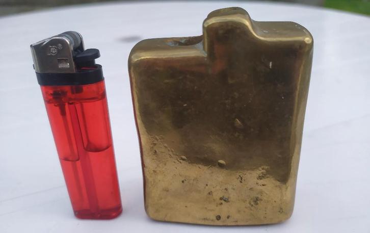 porte-briquet brutalisme en bronze massif, Antiquités & Art, Antiquités | Bronze & Cuivre, Bronze, Enlèvement ou Envoi