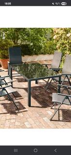 Tuintafel met 4 stoelen, Ophalen, 4 zitplaatsen, Aluminium, Zo goed als nieuw