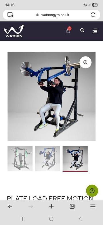 Watson plate loaded Freemotion chest press beschikbaar voor biedingen