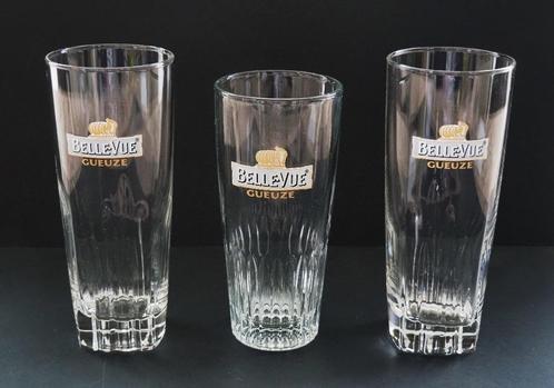 3 Bierglazen voor Geuze Belle-Vue, Verzamelen, Glas en Drinkglazen, Zo goed als nieuw, Bierglas, Ophalen of Verzenden