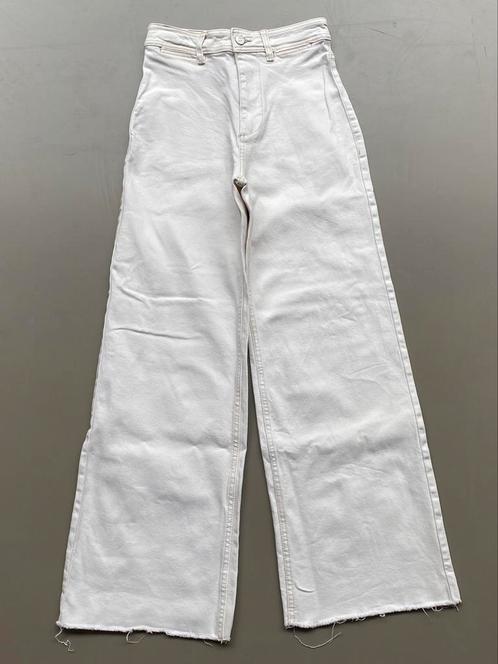 Pantalon en jean à jambes larges écru Mango 164-170 (34) NOU, Enfants & Bébés, Vêtements enfant | Taille 170, Neuf, Fille, Pantalon