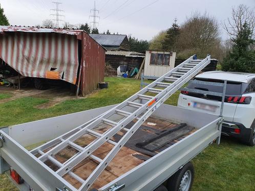 DAS 2-delige reformladder 2X14 sporten, Doe-het-zelf en Bouw, Ladders en Trappen, Zo goed als nieuw, Ladder, 4 meter of meer, Ophalen