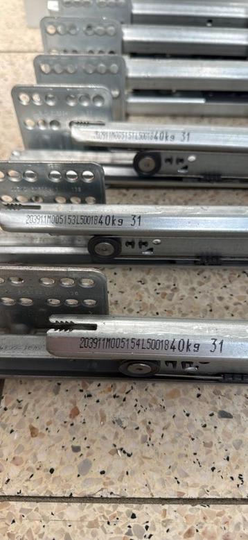 Hettich softclose geleiders 40kg  voor keukenlades + lades  beschikbaar voor biedingen