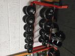 Dumbell rek 2x5 tot 2x40 KG + Heavy duty bench, Sport en Fitness, Ophalen, Zo goed als nieuw