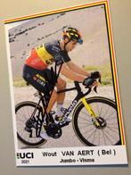 wielerkaart  2021 team jumbo  wout van aert signe, Sport en Fitness, Verzenden, Zo goed als nieuw