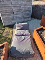 Outdoor lounge- bed/zetel, antraciet, weersbestendig, Enlèvement ou Envoi, Comme neuf, Synthétique, Pliant