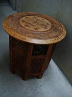 table orientale marocaine faite main repliable, Ophalen, Zo goed als nieuw, Rond, Hout