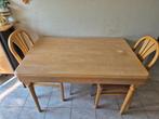 Keukentafel + 2 stoelen, Huis en Inrichting, Tafels | Eettafels, Ophalen, Gebruikt, 100 tot 150 cm, Klassiek