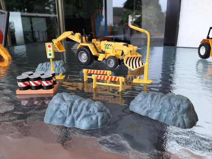 Setje (wegen-)werken met verkeerstoebehoren, Kinderen en Baby's, Speelgoed | Overig, Gebruikt, Ophalen of Verzenden