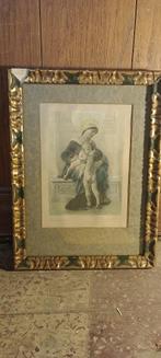 aquarel op ets Léon PERRAULT (gesigneerd), n418, Antiek en Kunst, Kunst | Etsen en Gravures, Ophalen