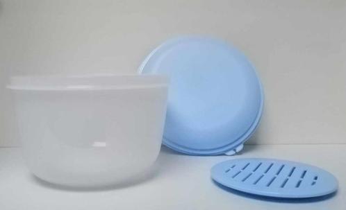 Tupperware™ « Grote Kom - Sla-Kom » blauw, Huis en Inrichting, Keuken | Tupperware, Nieuw, Bus of Trommel, Blauw, Groen, Wit, Verzenden