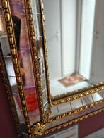 Vintage spiegel hollywood regency goud messing, Antiek en Kunst, Ophalen