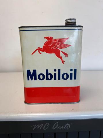 Bidon d'huile Mobiloil Pegasus 2 litres, Enlèvement ou Envoi, Utilisé, Autre, Autres marques