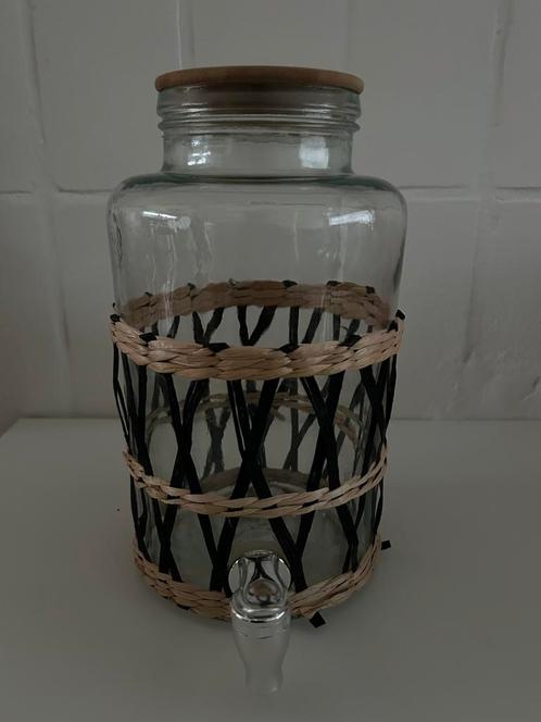 Sapkan/drankdispencer 3 liter, Huis en Inrichting, Keuken | Servies, Gebruikt, Glas of Glazen, Overige stijlen, Glas, Ophalen of Verzenden